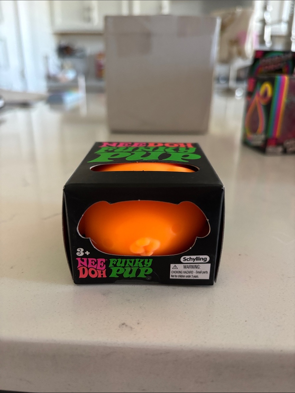 NeeDoh Funky Pup Orange Stress Toy